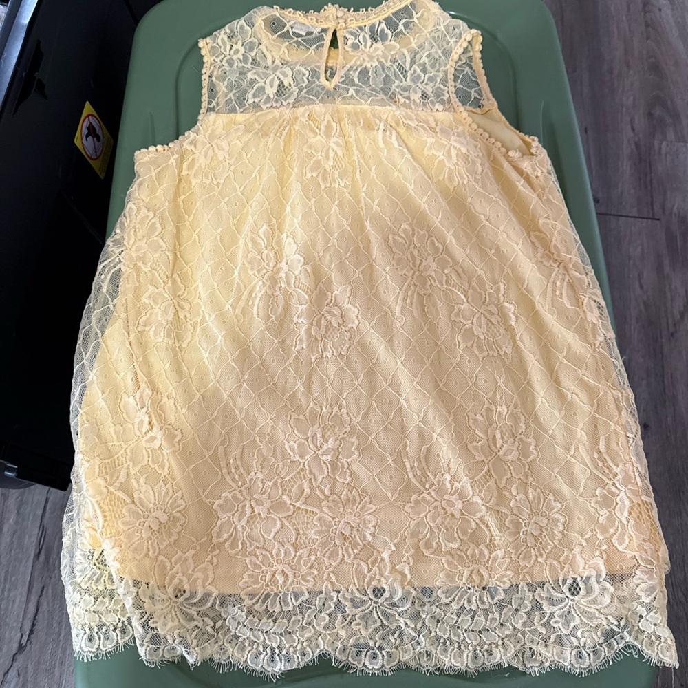 Ultra Pink Cream Lace Dress Top
